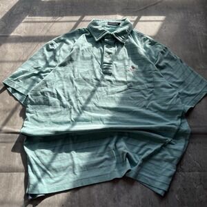 Southern Marsh Solid Teal Blue Performance Polo Shirt Medium